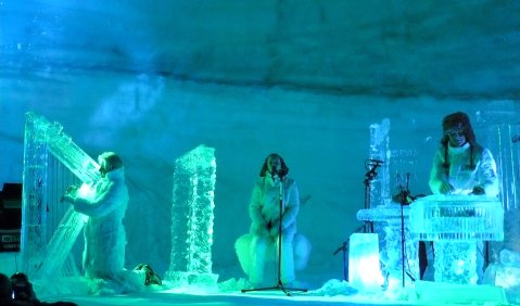 Eiskalte Improvisatoren: Sidsel Walstad, Lena Nymark und Terje Isungset. Foto: Ralf Dombrowski
