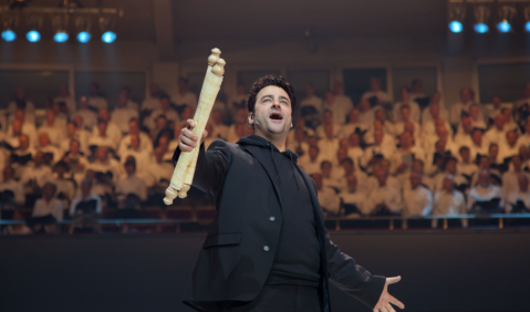 Frank Winkels als Martin Luther. Foto von der Welturaufführung, Westfalenhalle Dortmund, 31. Oktober 2015. Foto: Presse