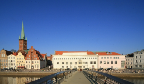 Musikhochschule Lübeck, Obertrave. Foto: 