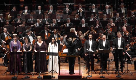 Antonio Pappano dirigiert Mahler in Rom. Foto: Musacchio & Ianniello