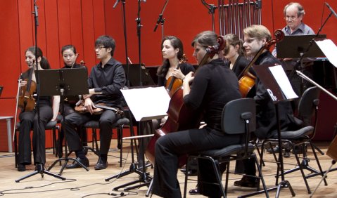  Die Mainzer Virtuosi beim "Eurovisionen"-Programm der Mainzer Musikhochschule. Foto: Martina Pipprich