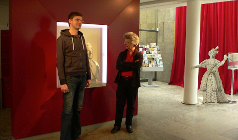 Hermann Max (re.) und Sven Kühnast (li.) im Foyer der Bach-Archivs. Foto: Barbara Lieberwirth