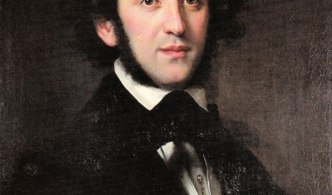 Felix Mendelssohn Bartholdy. Ölgemälde von Eduard Magnus. Quelle: Presse, HfM Weimar