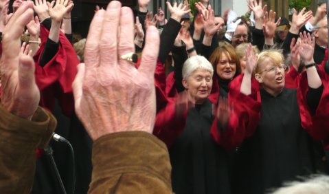 Händel zum Mitmachen beim „Halleluja“ in Dublin. Foto: Hans-Dieter Grünefeld