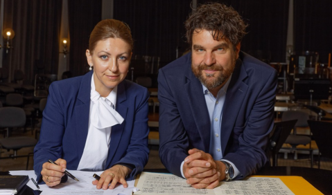 Das neue Führungsduo der Thüringen Philharmonie Gotha-Eisenach: die geschäftsführende Intendantin Michaela Barchevitch und der Chefdirigent Markus Huber. Foto: Thüringen Philharmonie Gotha-Eisenach