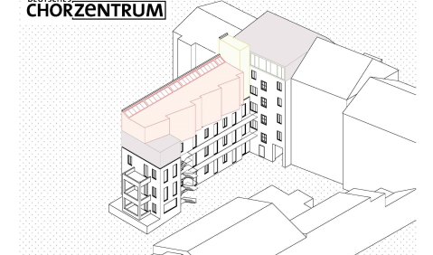 Modell des Deutschen Chorzentrums. Architekten Kaden + Lager