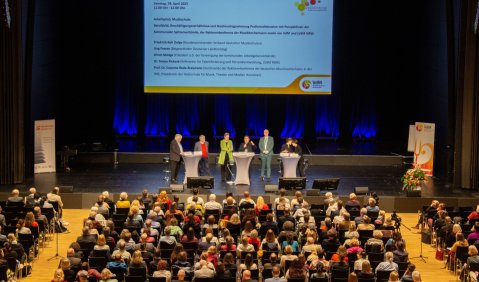 Arbeitsplatz Muskschule: 60 Fortbildungsveranstaltungen, Diskussionsforen und Plenen auf dem Musikschulkongress 2023. Foto: VdM, Heiderich