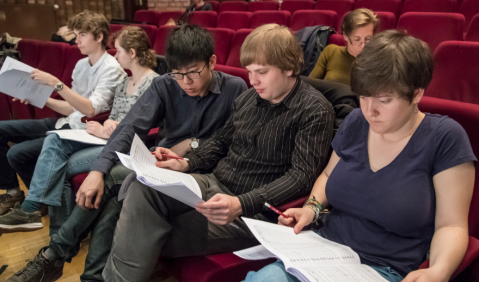 Probenarbeit währen der Orchesterwerkstatt 2017. Foto: Jürgen Meusel