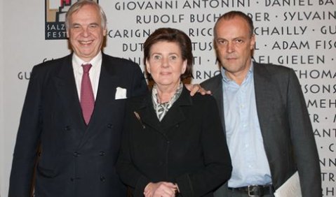 Pressekonferenz Salzburger Festspiele 2013: Alexander Pereira, Helga Rabl-Stadler, Sven-Eric Bechtolf. Foto: Franz Neumayr