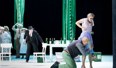 Bo Skovhus (Peer Gynt), Maria Bengtsson (Solveig) & Arnold Schoenberg Chor. Foto: Copyright: Werner Kmetitsch