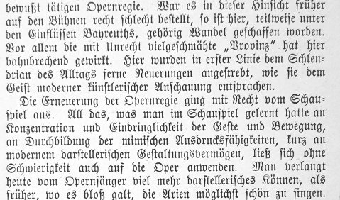 Vor 100 Jahren – Moderne Opernregie