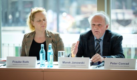 Frauke Roth mit Marek Janowski. Foto: Björn Kadenbach