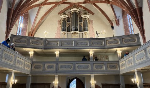 Die Silbermann-Orgel in der Marien-Kirche im sächsischen Rötha war Teil des Silbermann SoundWalks. Foto: Lieberwirth