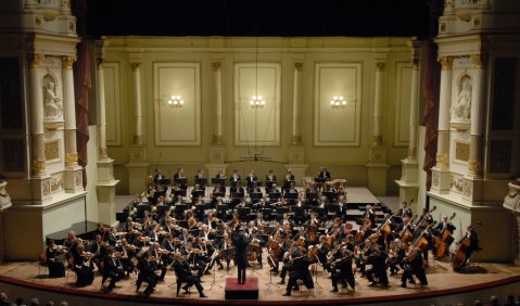 Die Sächsische Staatskapelle Dresden in der Semperoper. Foto: Semperoper, Mathias Creutziger