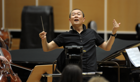 Tan Dun während der Probe mit dem MDR Sinfonieorchester. Foto: MDR