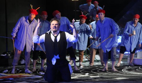 Jaroslav Brezina als Brouček in Brno. Foto: Jana Hallová, NDB
