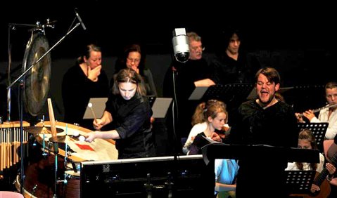 Generalprobe für das Auftaktkonzert der „Zukunftsmusik“ in Ostfildern. Foto: Elisa Roessler