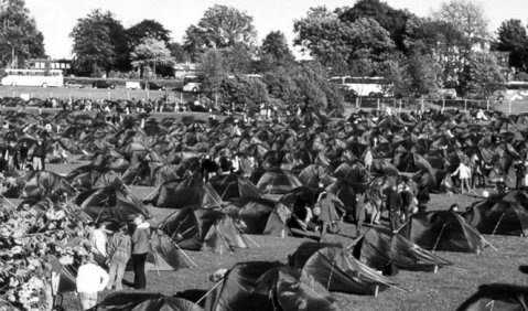 Das Zeltcamp beim Europäischen Musikfest am Öresund. Foto: VdM