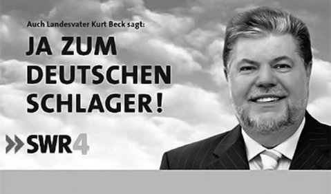 Kurt Beck wirbt für den deutschen Schlager.