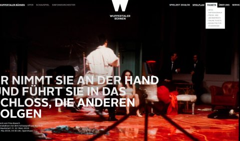 Website Opernhaus Wuppertal. [Screenshot]