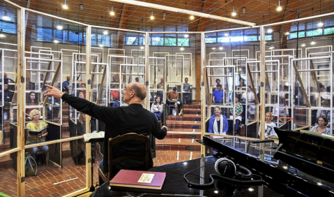 Chorgesang der Bayreuther Festspiele kommt von Corona-Ausweichort. Foto: Enrico Nawrath, Bayreuther Festspiele