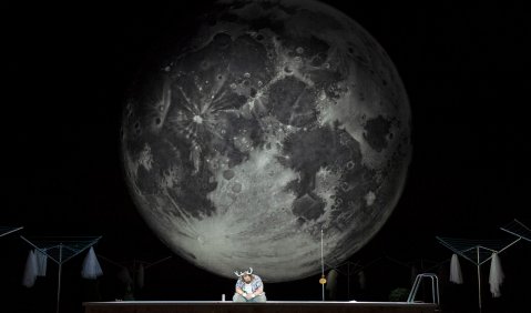 René Pape (Sir John Falstaff). Foto: Monika Rittershaus