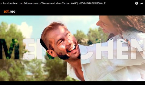 Still aus dem Böhmermann-Video. 