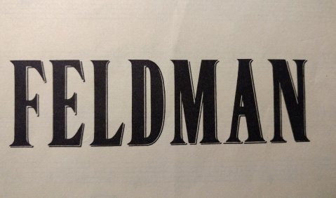 Notentitel Morton Feldman. Foto: Hufner