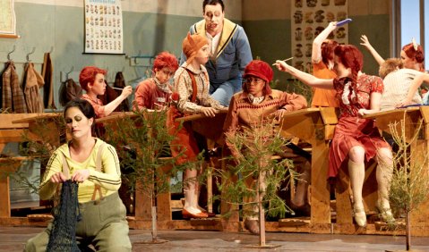 Erkenne die Pilze: Janáceks "Schlaues Füchslein" im Münchener Prinzregententheater. Foto: A.T. Schaefer