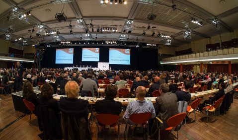 Blick in die Hauptversammlung der GEMA. Foto: Hufner