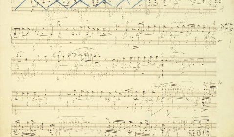 Franz Liszt, Quartetto du troisième Acte de Rigoletto de Verdi - transcrit pour le Piano (Rigoletto-Paraphrase), Autograph, 1859, Seite 2 von 8, Klassik Stiftung Weimar, Goethe- und Schiller-Archiv
