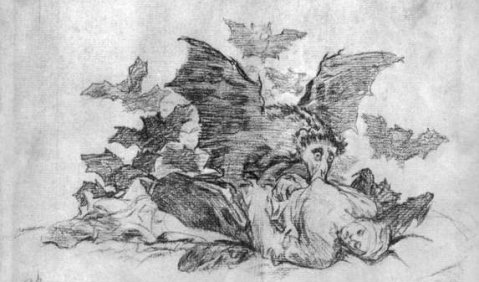 Francisco de Goya y Lucientes: Zeichnungen für »Desastres de la Guerra«: »Desastre 72, Die Folgen«, um 1815–1820, Rötel auf Papier, 14,6 × 20,8 cm, Madrid, Museo del Prado
