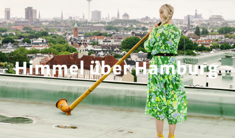 Freiluftmusik auf den Dächern der Lenzsiedlung und des SV Grün-Weiß Eimsbüttel. Foto: Dresdner Sinfoniker