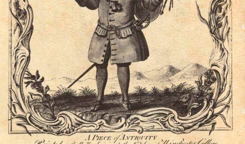 Englischer Kupferstecher um 1749 (Ausführung): Karikatur: Der ideale Diener. 1749, Kolorierter Kupferstich, 36,2 × 25,4 cm, London, Victoria and Albert Museum. 