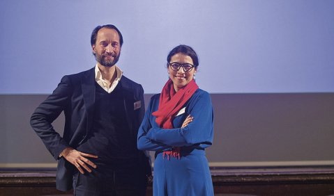 Initiative Kulturzukunft: die Sprecher Markus Michalke und Anna Kleeblatt. Foto: Toby Binder