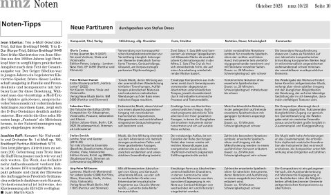 Neue Noten - 2023/10