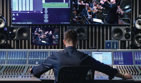 Im Tonstudie der Digital Concert Hall. Foto: Stefan Höderath