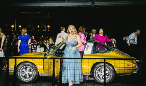 Emanuela Pascu (Amneris), Mitglieder des Opernchors und des Extrachors. © Sylwester Pawliczek