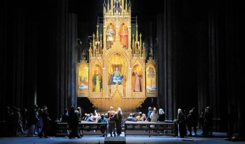 Premiere von Das Rheingold am 27. Oktober 2024 im Nationaltheater. Foto: © Wilfried Hösl