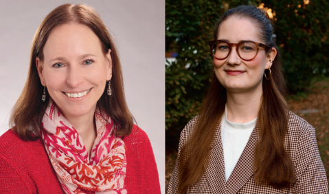 links: Prof. Dr. Martina Benz. Foto: Foto Filling, rechts: Janina Heinle. Foto: Daniel Höpfner
