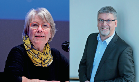 links: Petra Merkel. Foto: Stephan R&ouml;hl, rechts: Gerhard Schwab. Foto: Cornelia Lemke