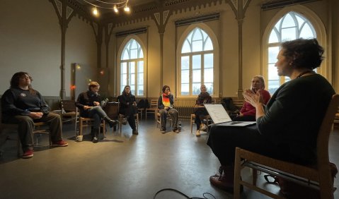 Martina Taubenberger bei den Proben mit den Trondheim Voices. Foto: © Ida Eilertsen