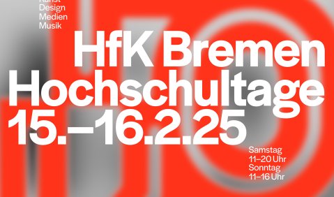 Plakat. © HfK Bremen / Greta Lüdemann, Frederik Adelmann