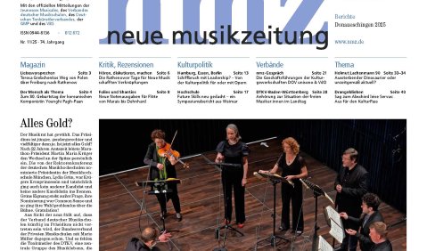 Erste Seite der nmz 11/25.