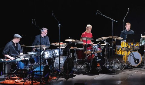 DrumsAloneTogether. Foto: Donaueschinger Musiktage/SWR/Ralf Brunner