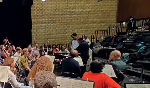 Eine Orchesterprobe