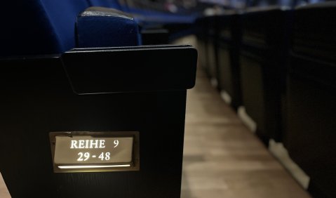 Reihe 9 in Aalto-Theater Essen. Foto: mku