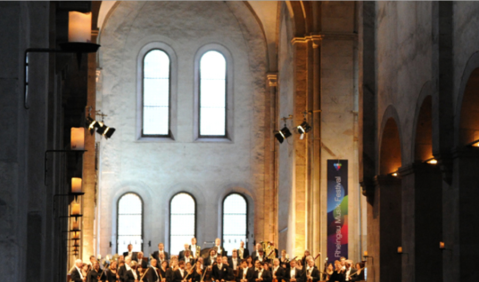 Konzert der Bamberger Symphoniker beschließt das Rheingau Musikfestival in der Basilika des Klosters Eberbach. Foto: RMF
