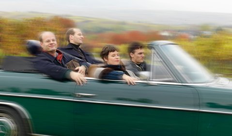 Das Mandelring-Quartett in Fahrt. Foto: Ralf Ziegler