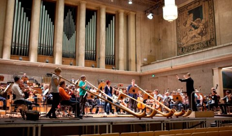 Concerto grosso Nummer eins für vier Alphörner und großes Orchester. Foto: BR